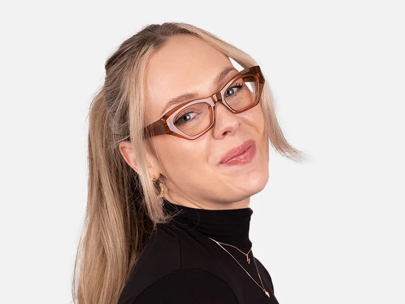 Brown Fullrim Cat Eye Glasses-7