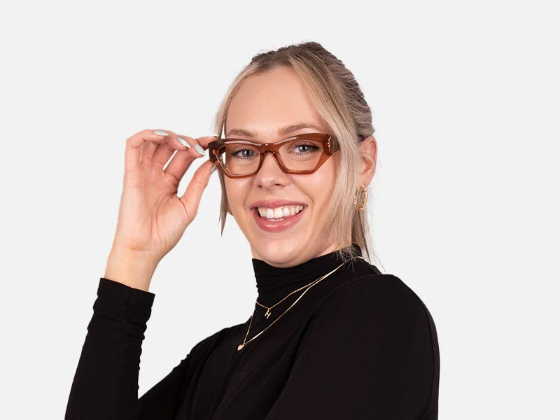 Brown Fullrim Cat Eye Glasses-7