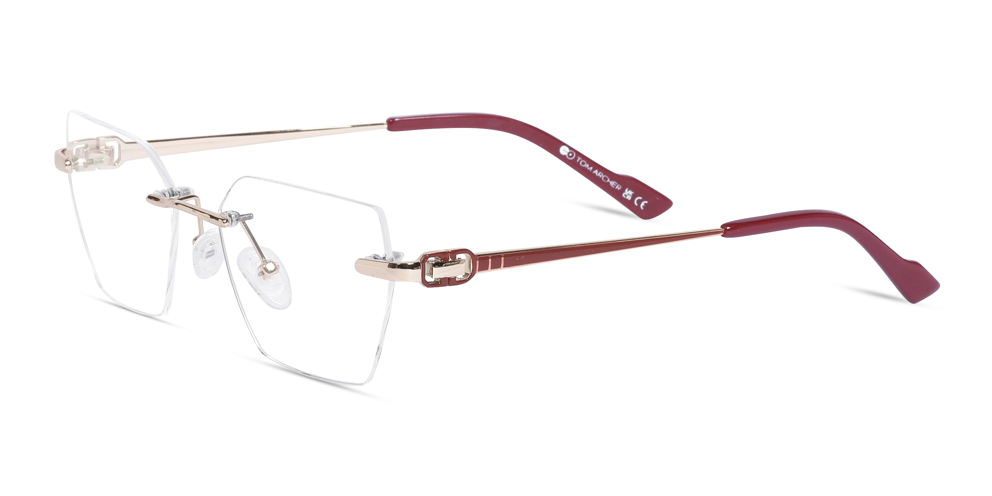 Rimless Gold Frame Glasses 3