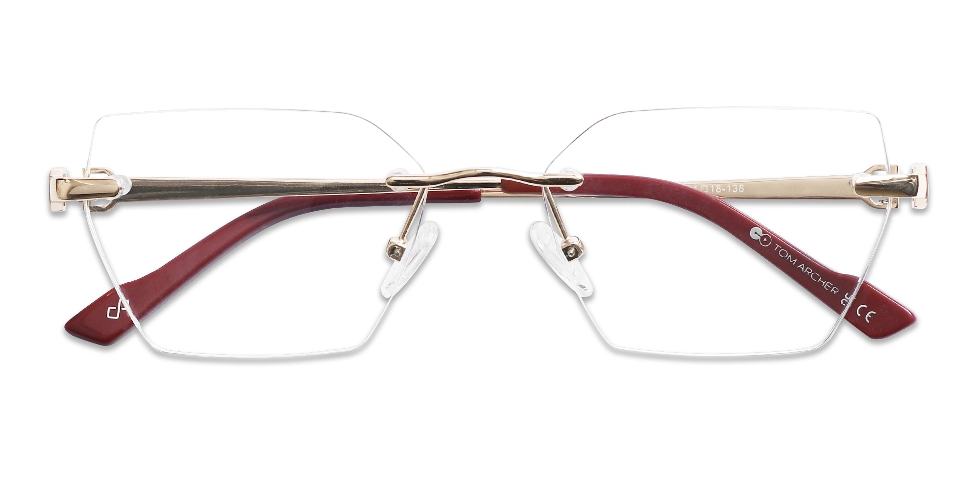 Rimless Gold Frame Glasses 6