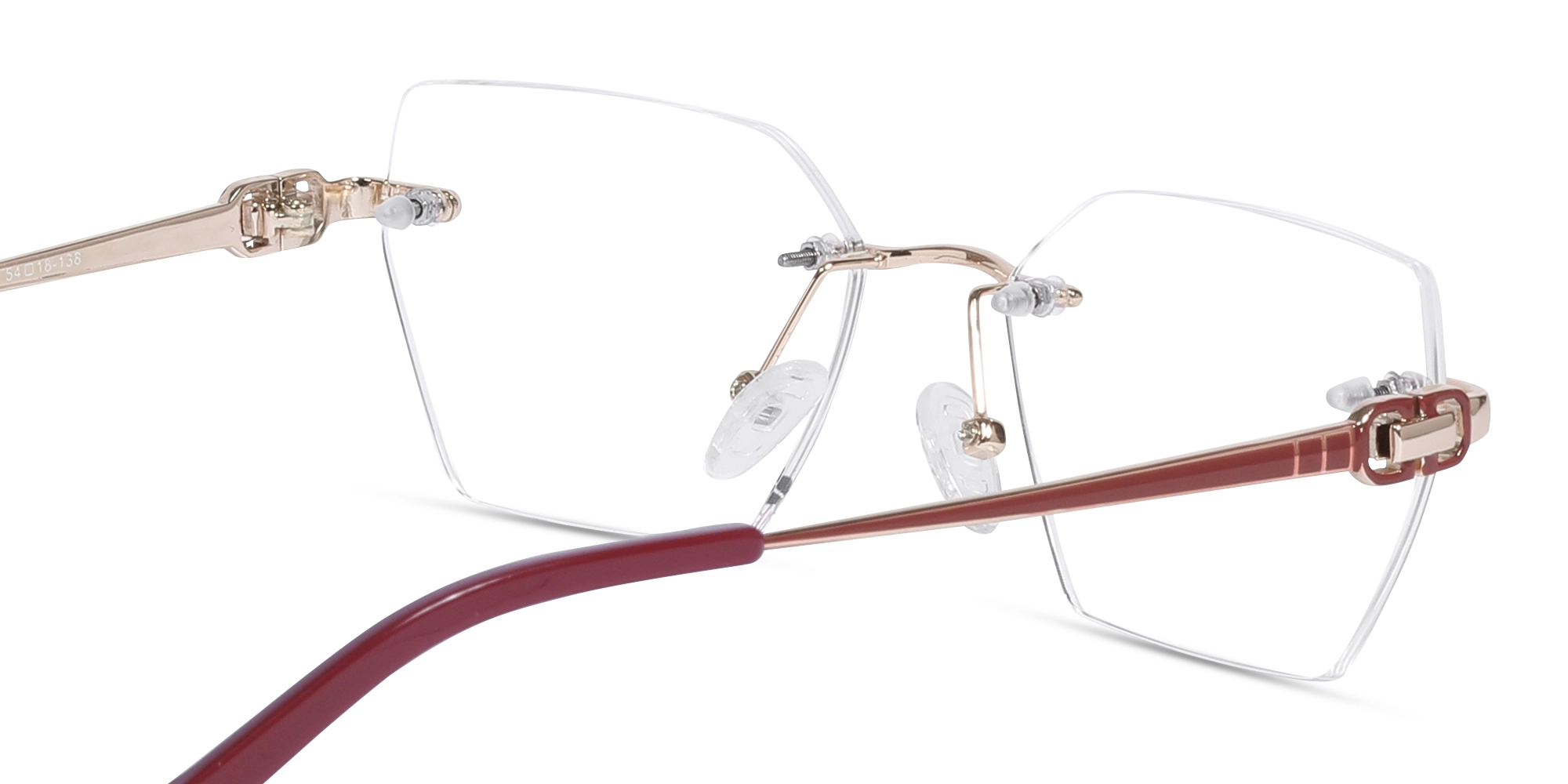 Rimless Gold Frame Glasses 5