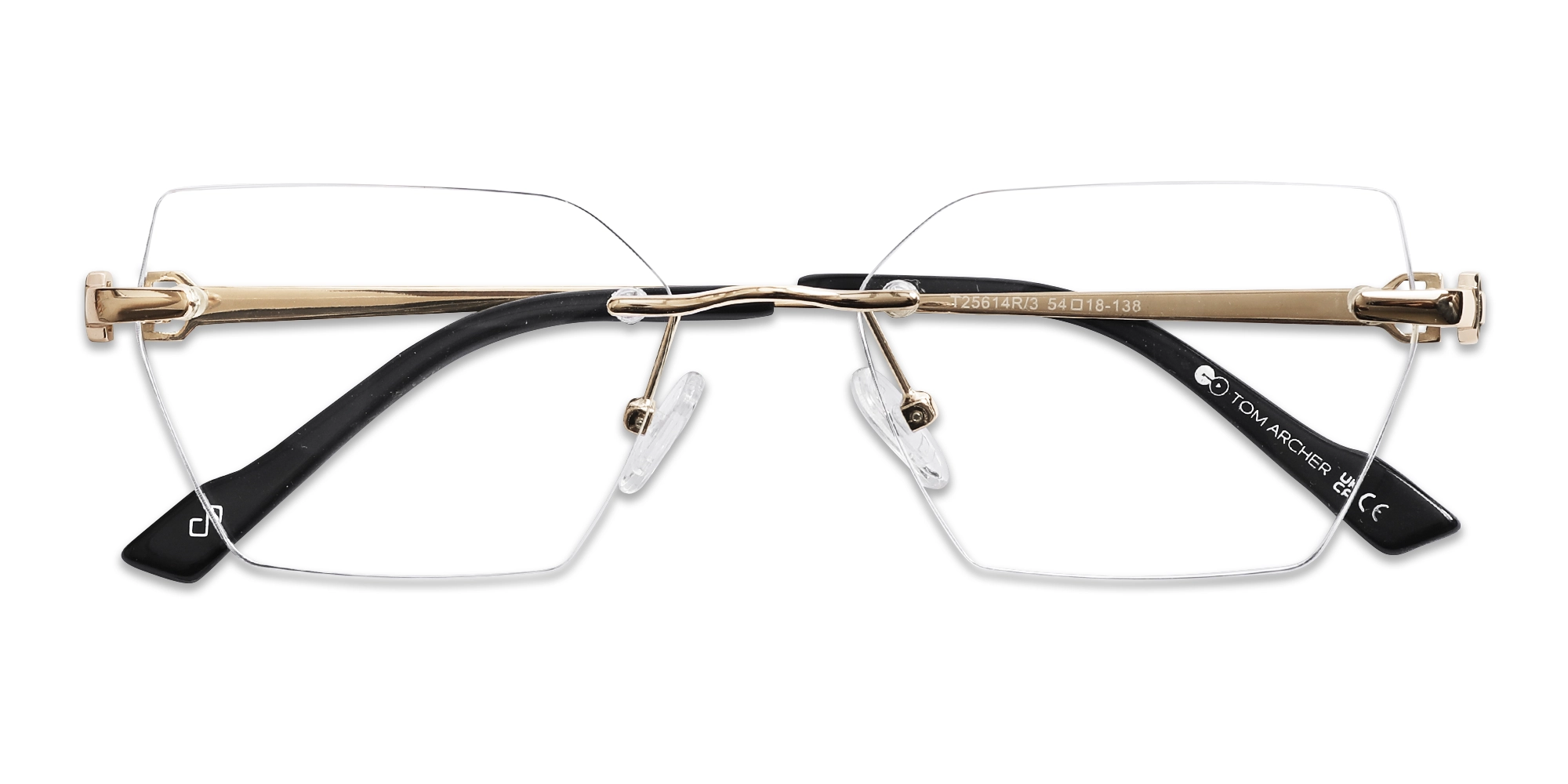 Gold Metal Half Rim Glasses 6