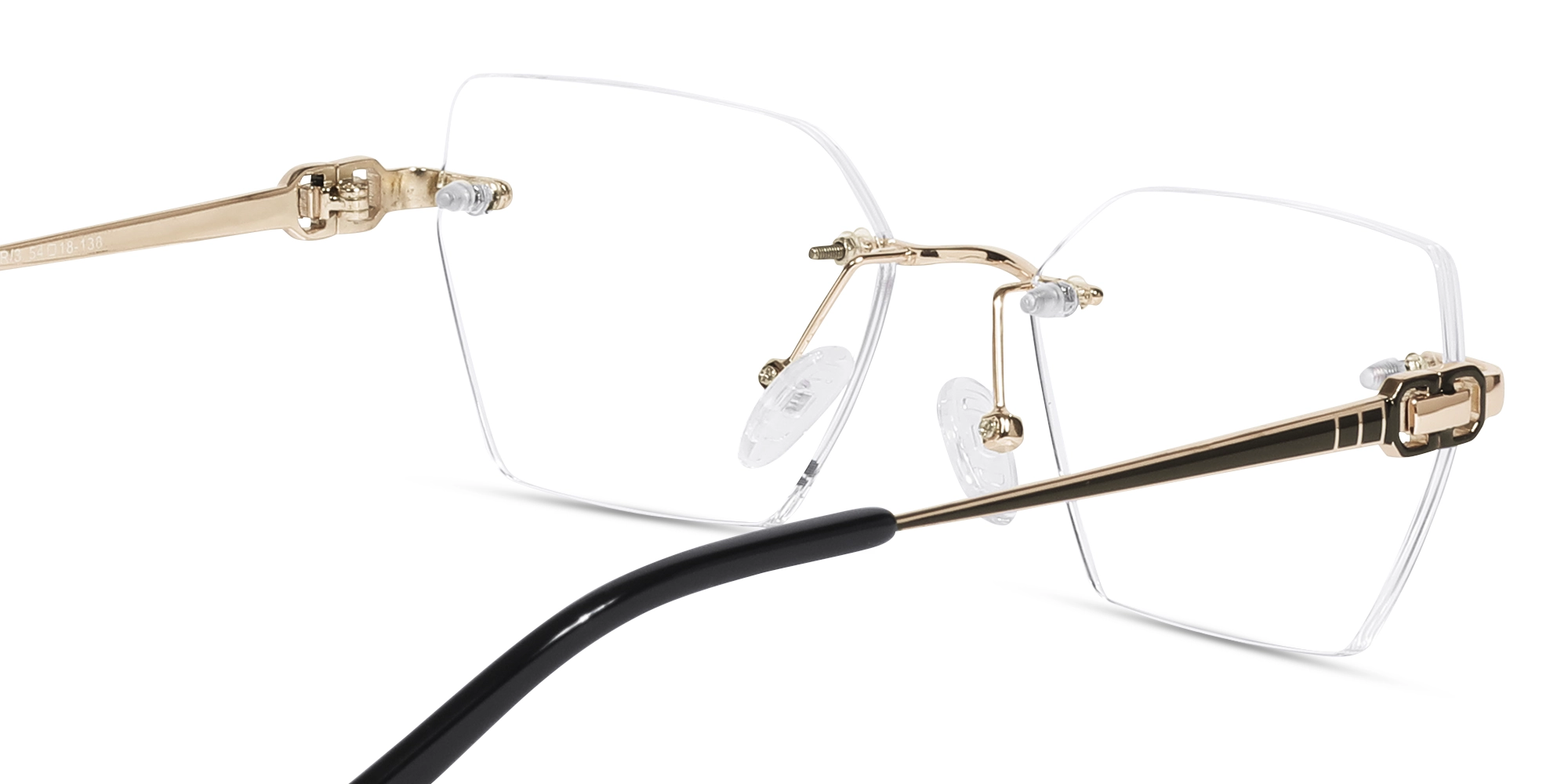 Gold Metal Half Rim Glasses 5