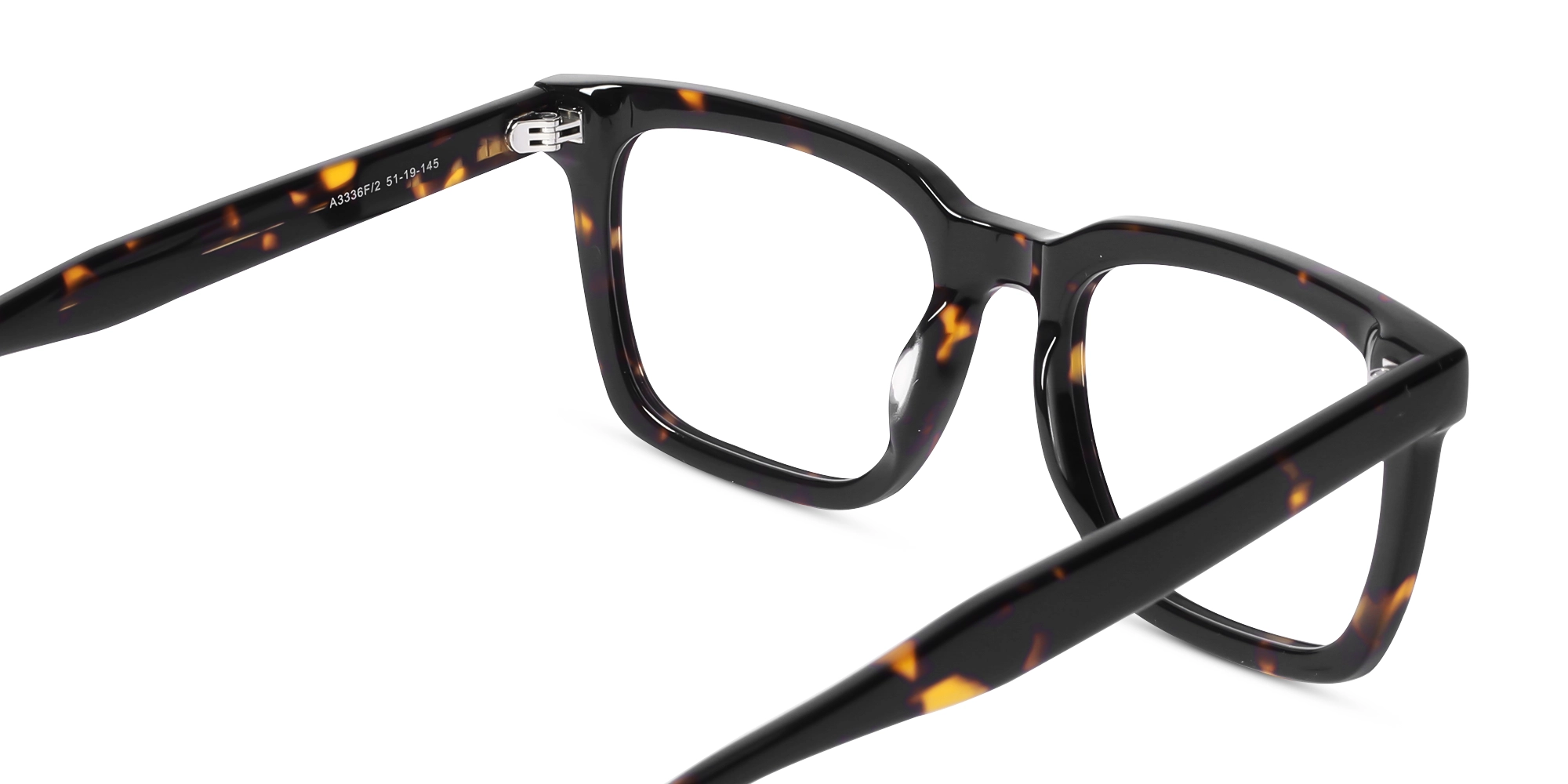 Dark Tortoise Square Acetate Glasses-5