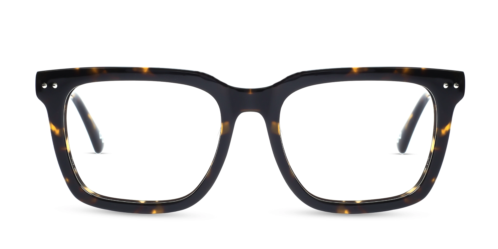 Dark Tortoise Square Acetate Glasses-1