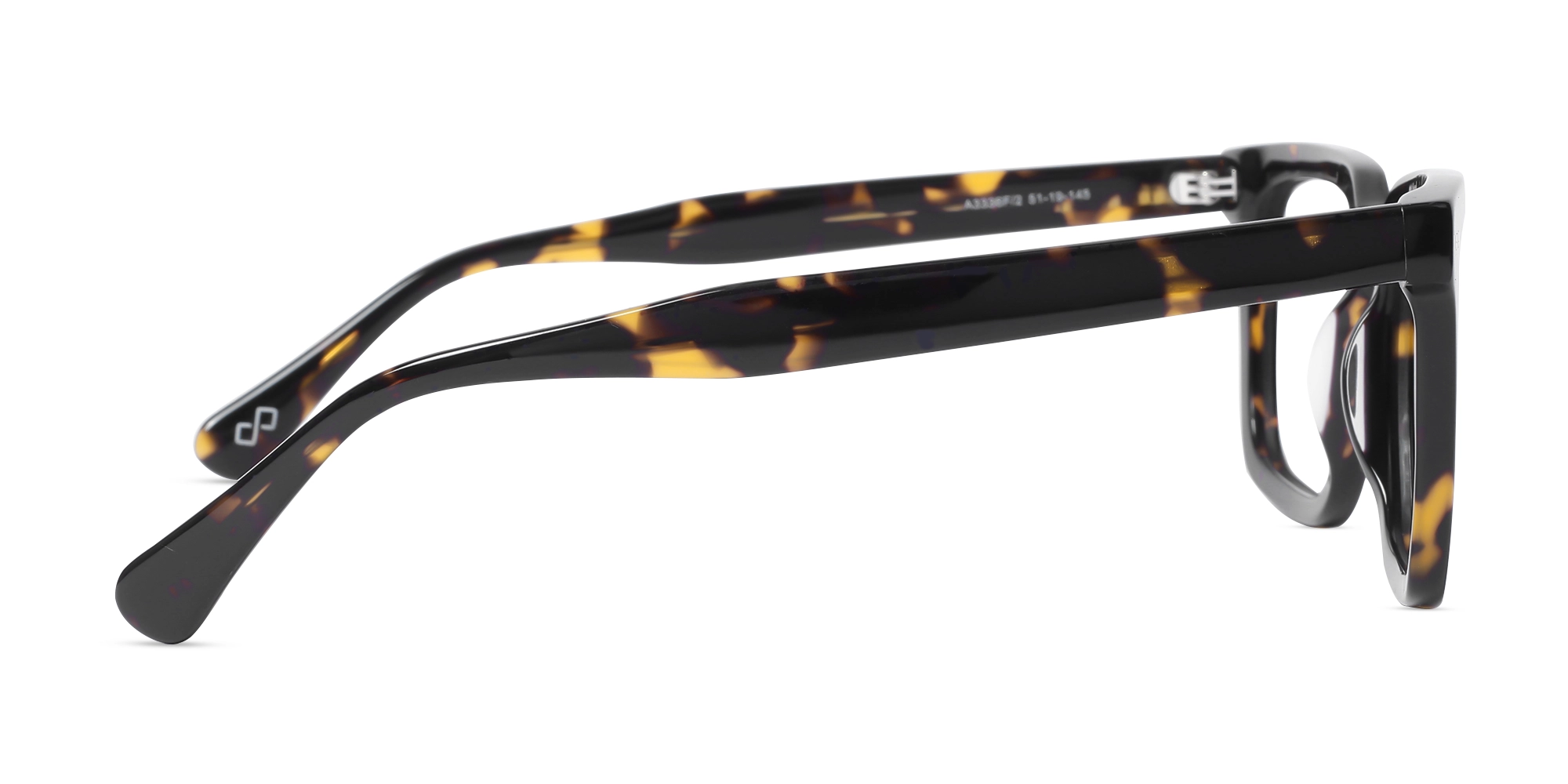Dark Tortoise Square Acetate Glasses-4