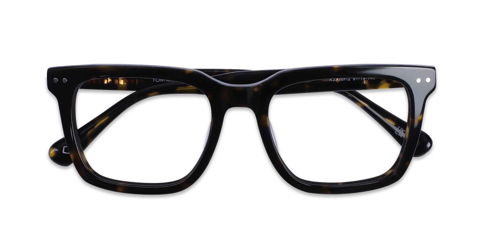 Dark Tortoise Square Acetate Glasses-6