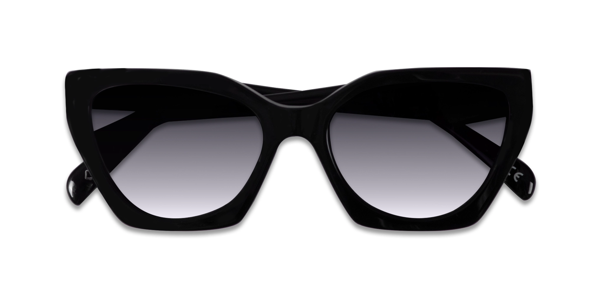 Black Cat-Eye Geometric Sunglasses-6