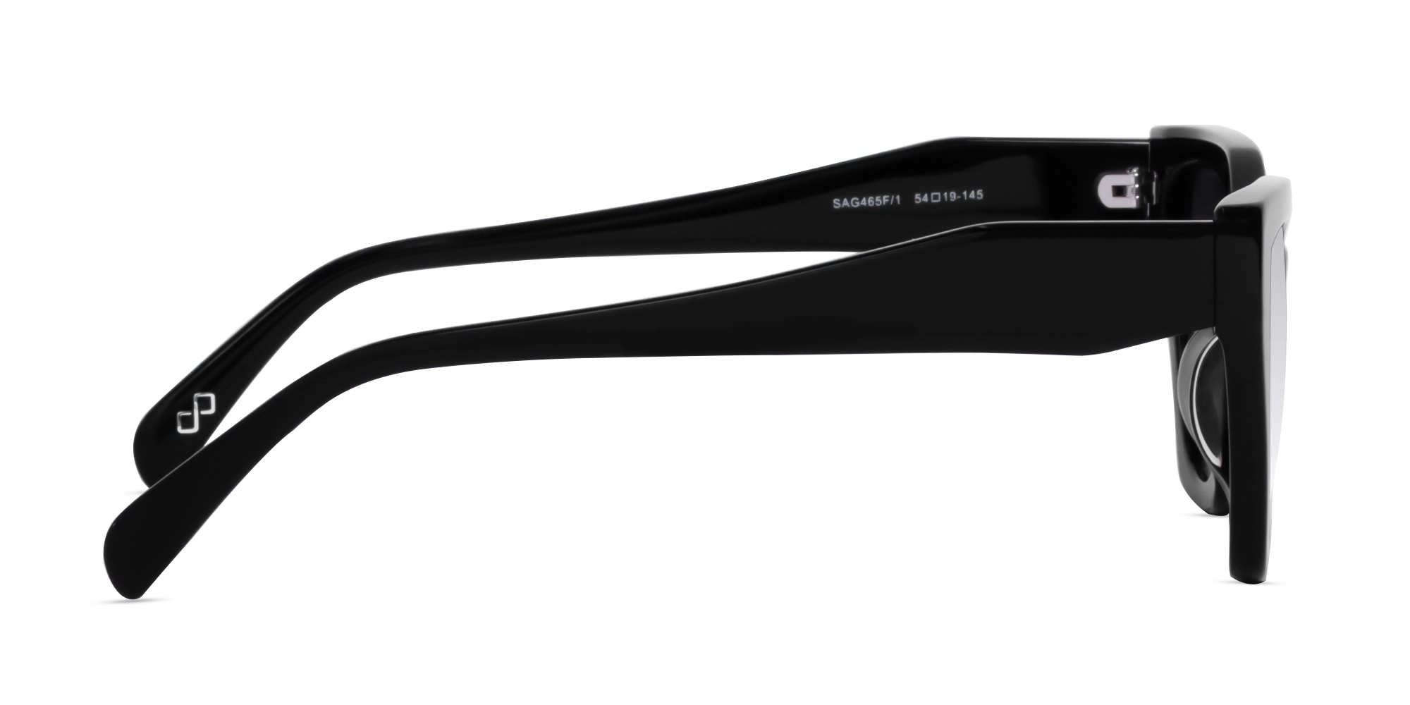Black Cat-eye Geometric Glasses-4
