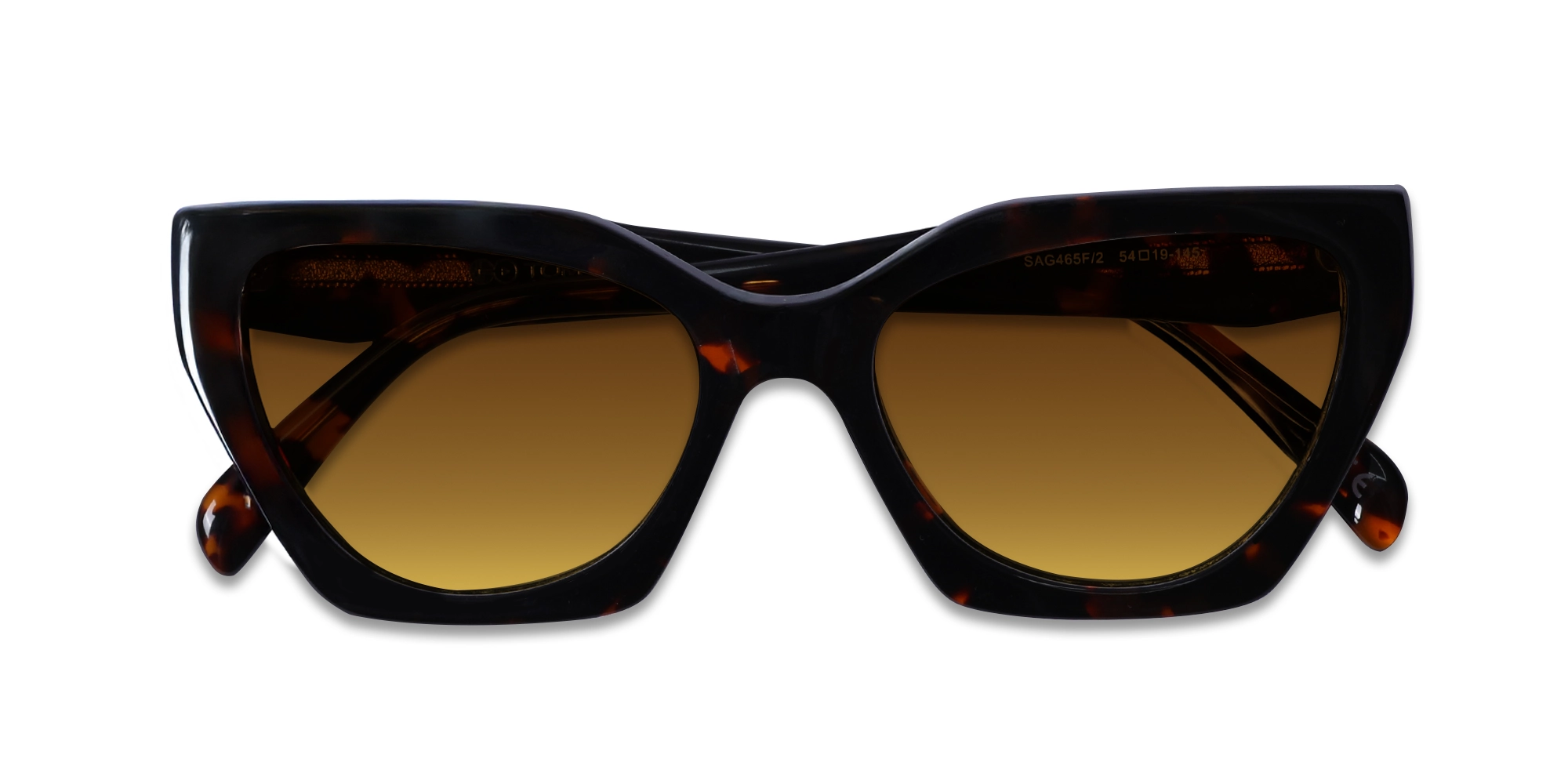 Honey Tortoise Cat-Eye Geometric Sunglasses-6