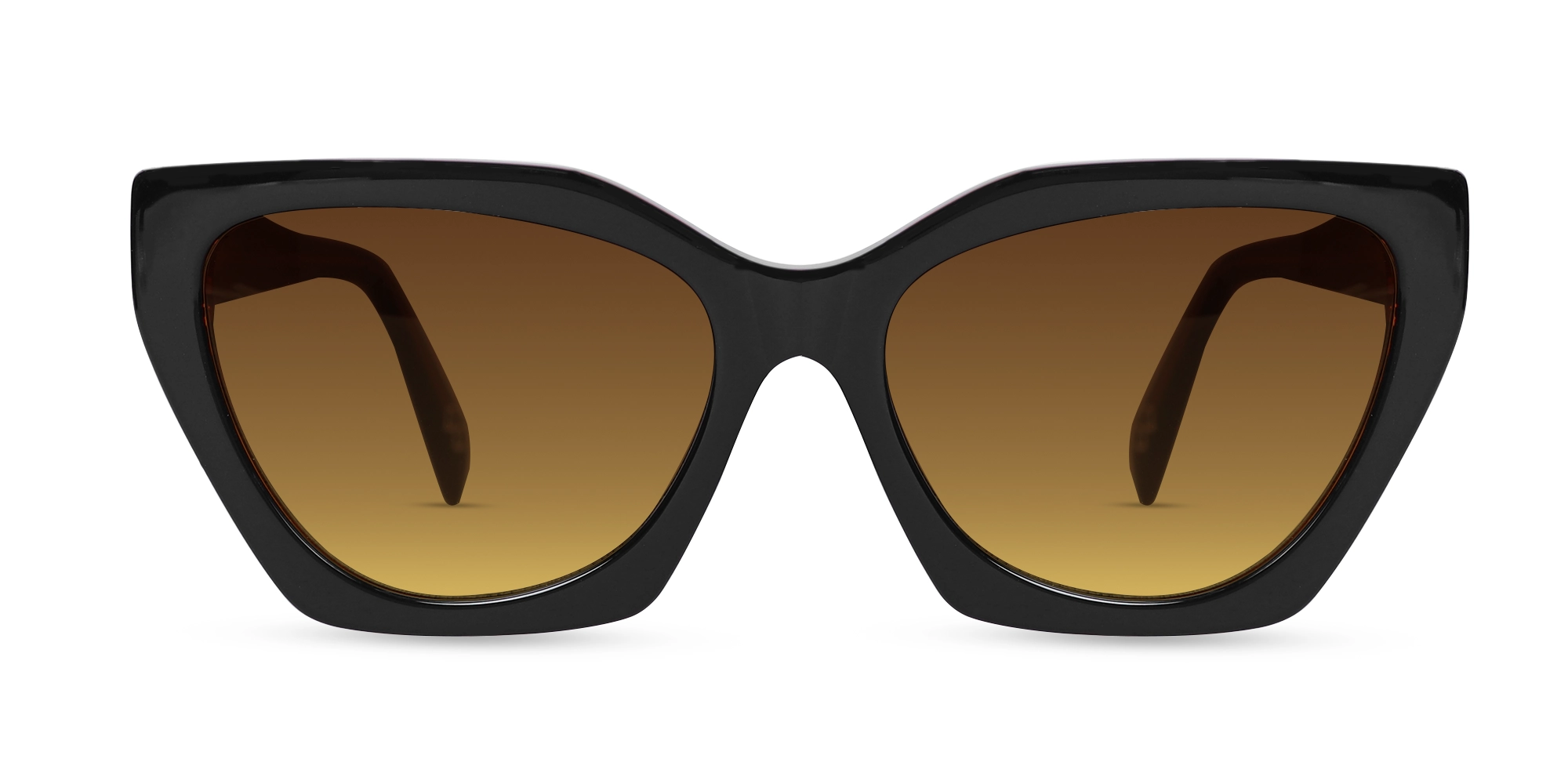 Black & Grey Ombre Cat-Eye Geometric Sunglasses-1 Black & Grey Ombre Cat-Eye Geometric Sunglasses-1