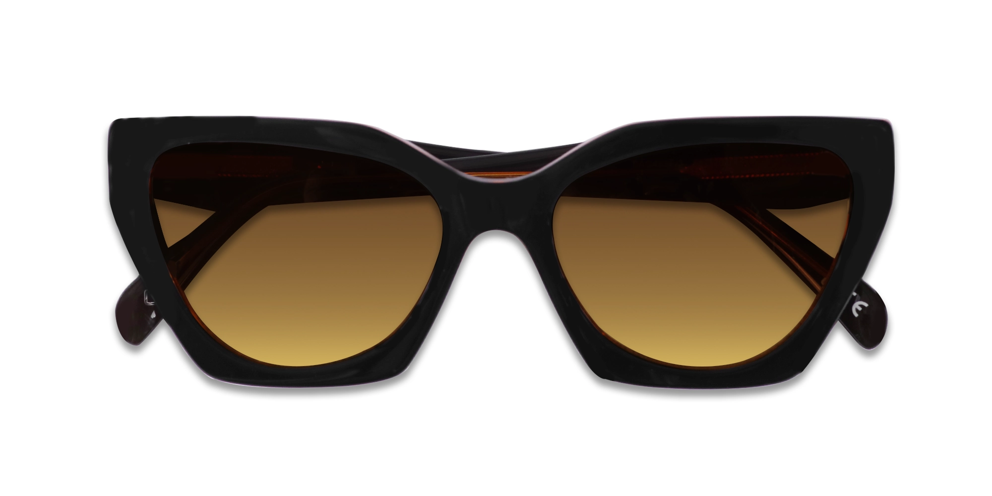 Black & Grey Ombre Cat-Eye Geometric Sunglasses-6