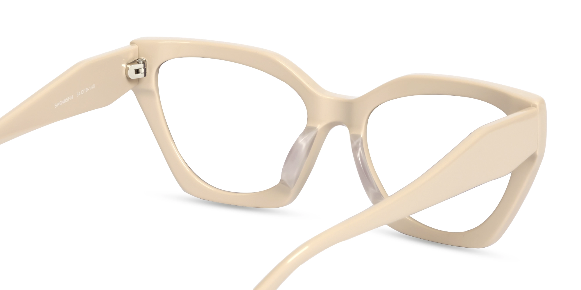 Bisque Cat-eye Geometric Glasses-5