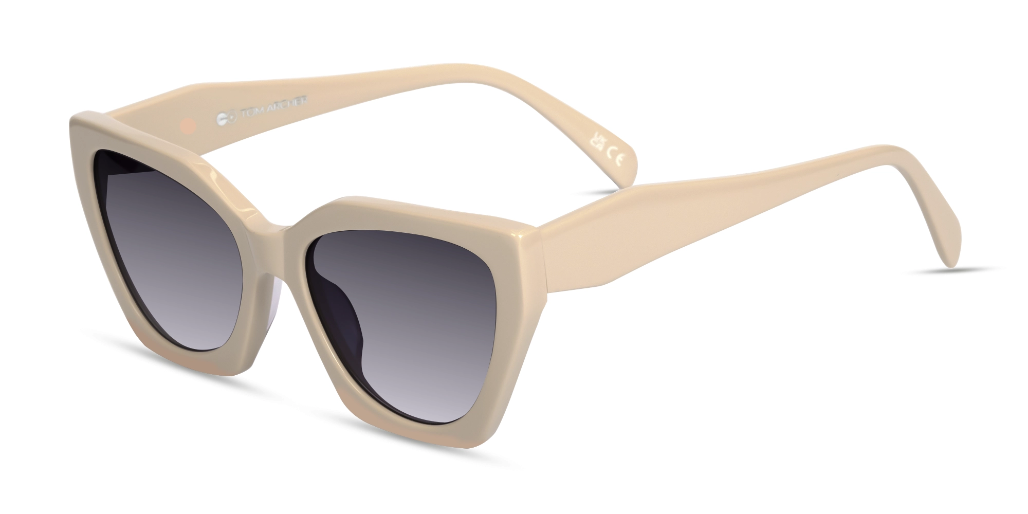 Bisque Cat-Eye Geometric Sunglasses-3
