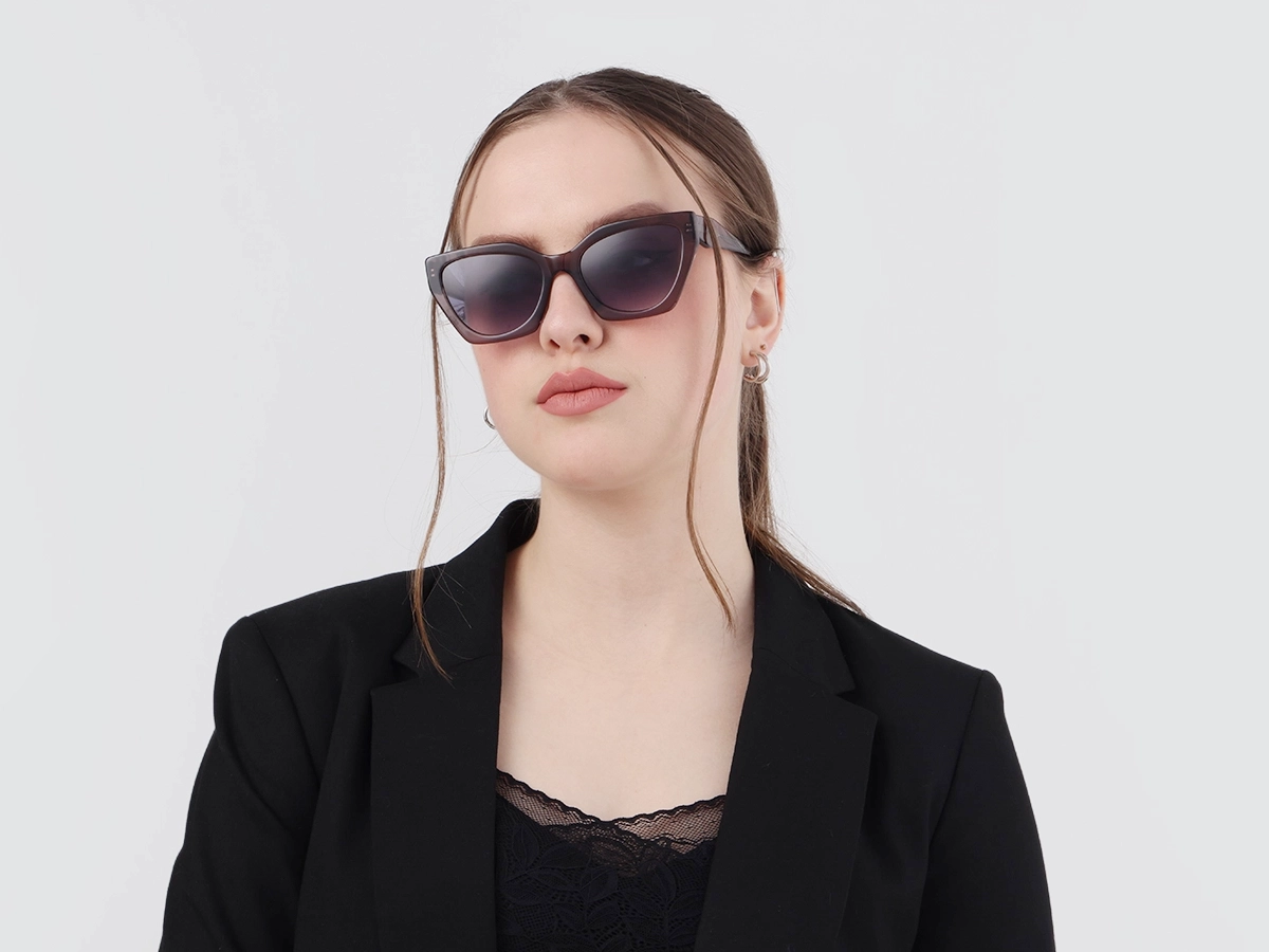 Crystal Mauve Grey Cat-Eye Geometric Sunglasses-51