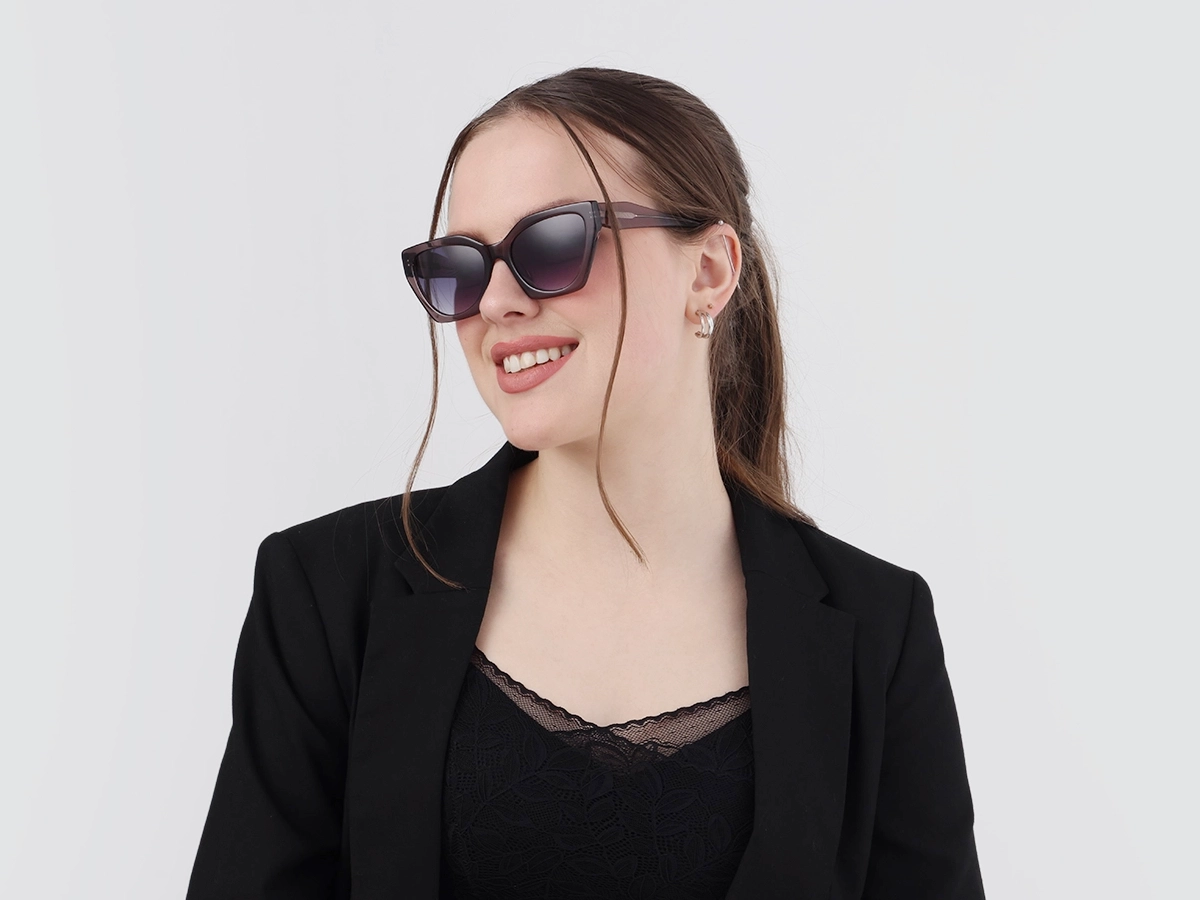 Crystal Mauve Grey Cat-Eye Geometric Sunglasses-51