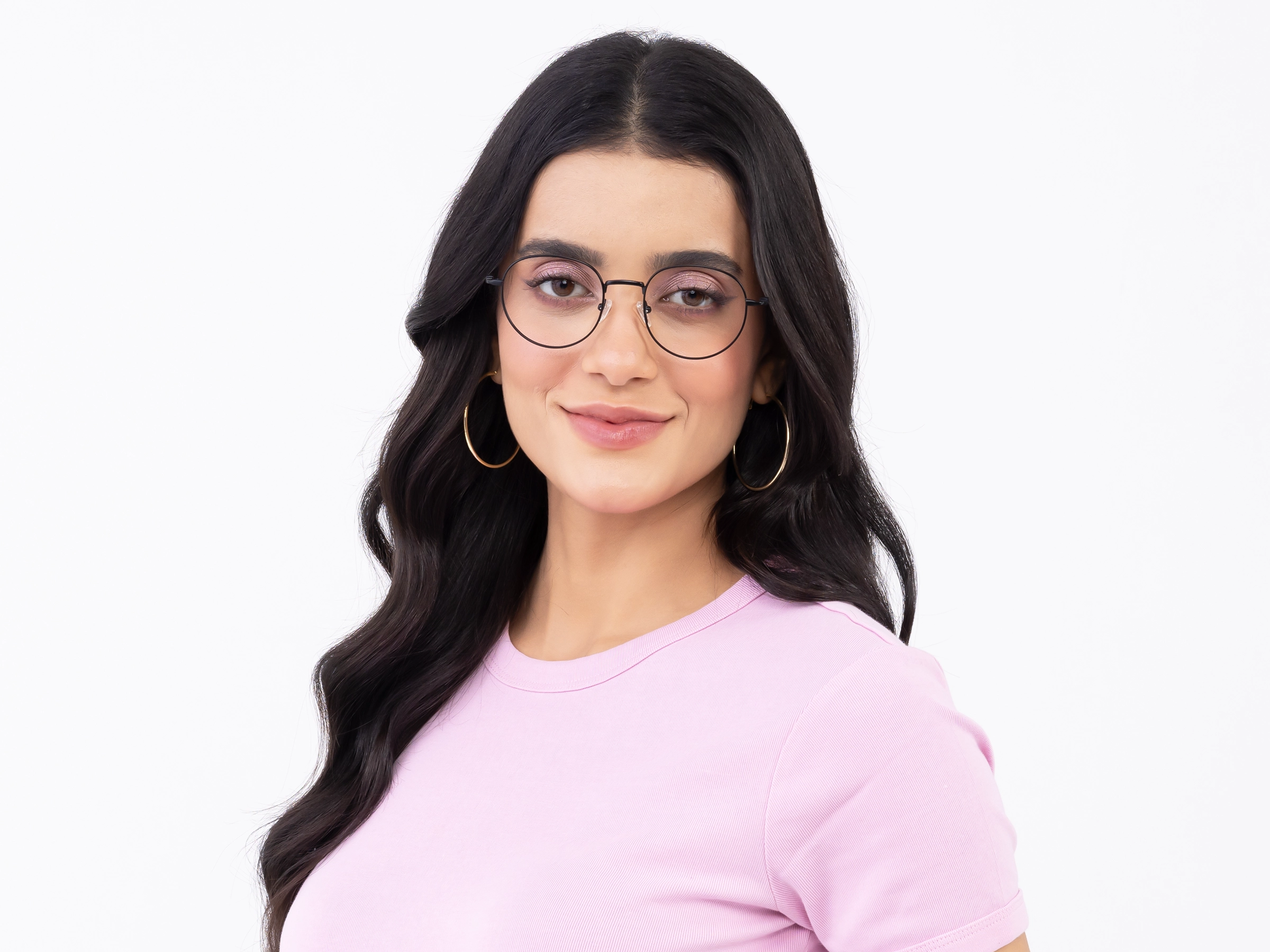 Matte Black Oval Titanium Glasses-12