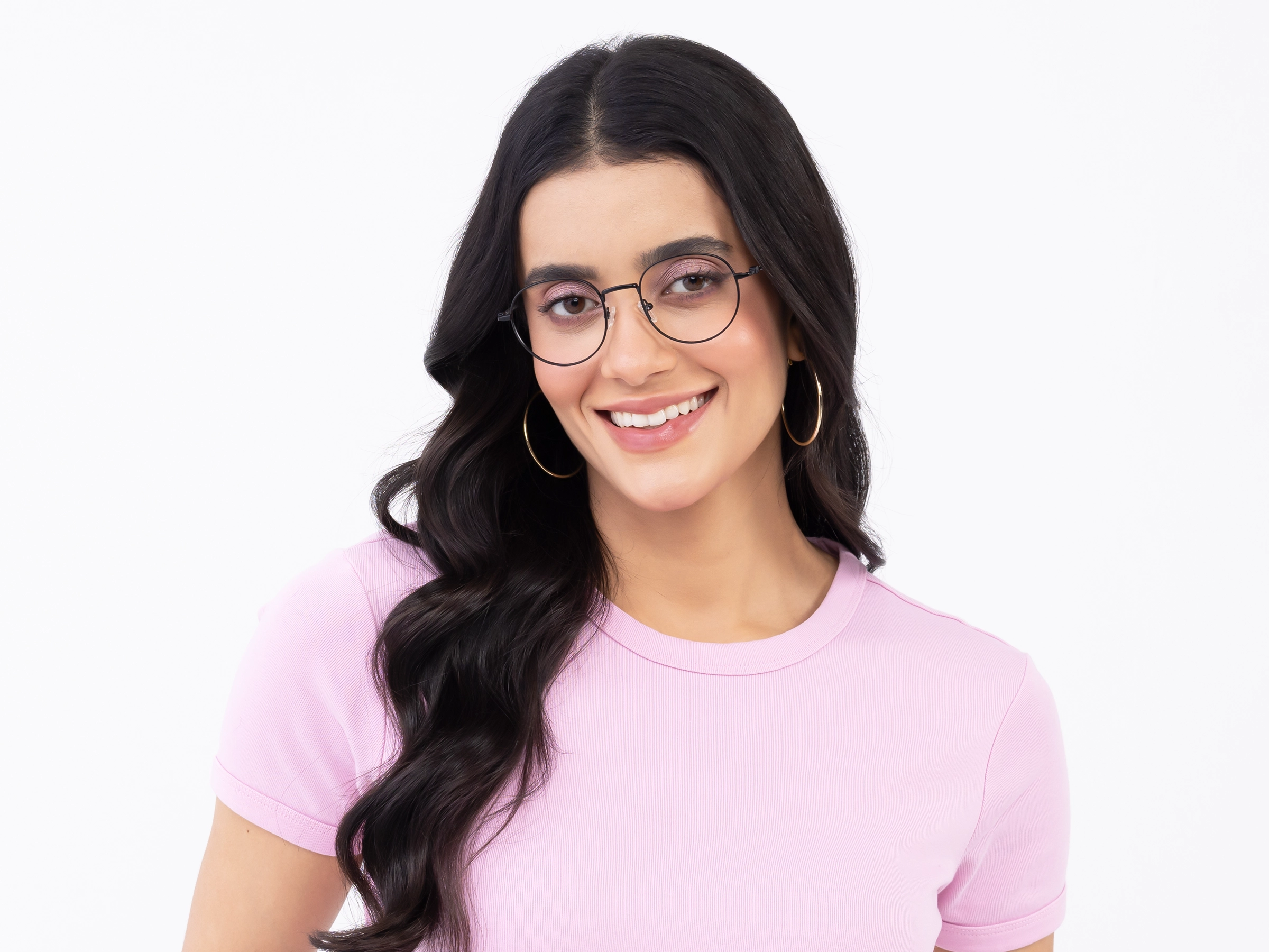 Matte Black Oval Titanium Glasses-11