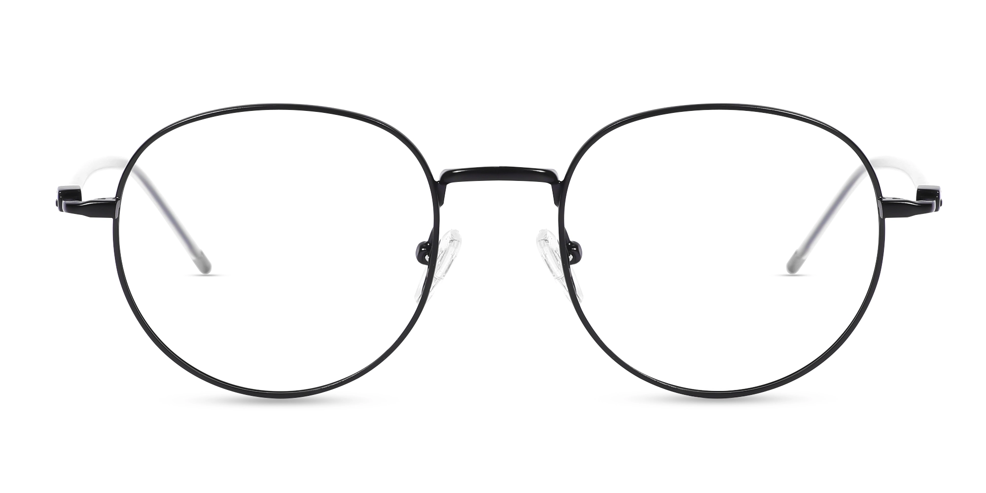Matte Black Oval Titanium Glasses-1