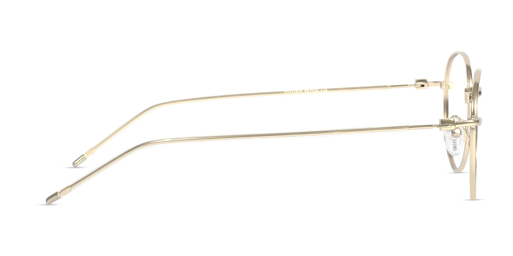 Metal Champagne Gold Oval Glasses-4