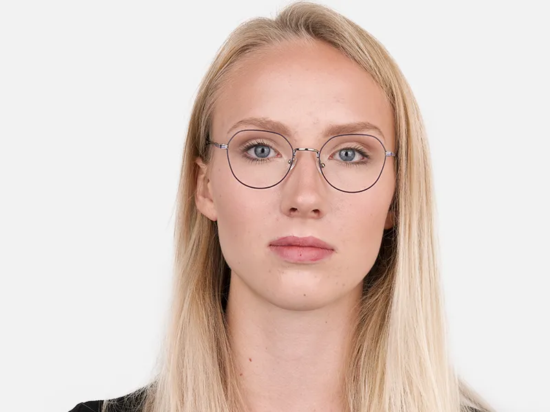 Raisin Purple & Silver Square Metal Glasses-2