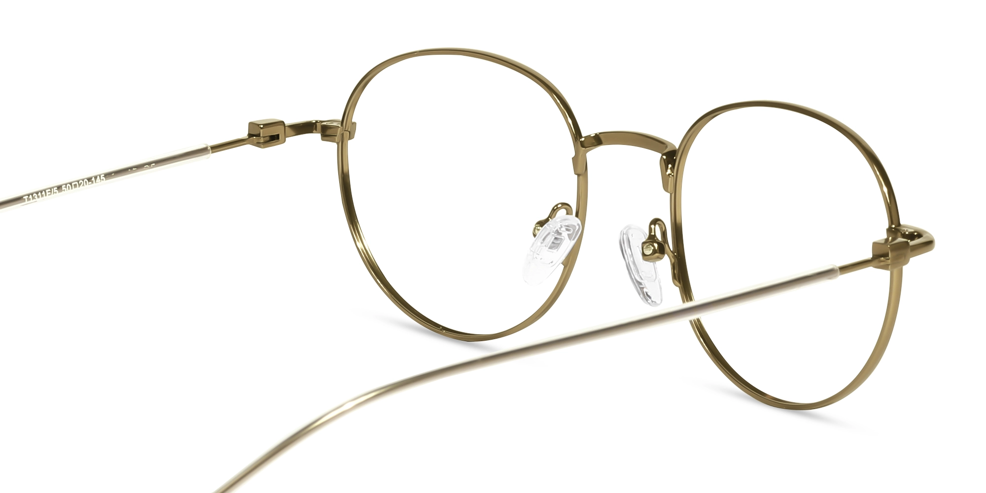 Vintage Gold Oval Full-Rim Glasses-5