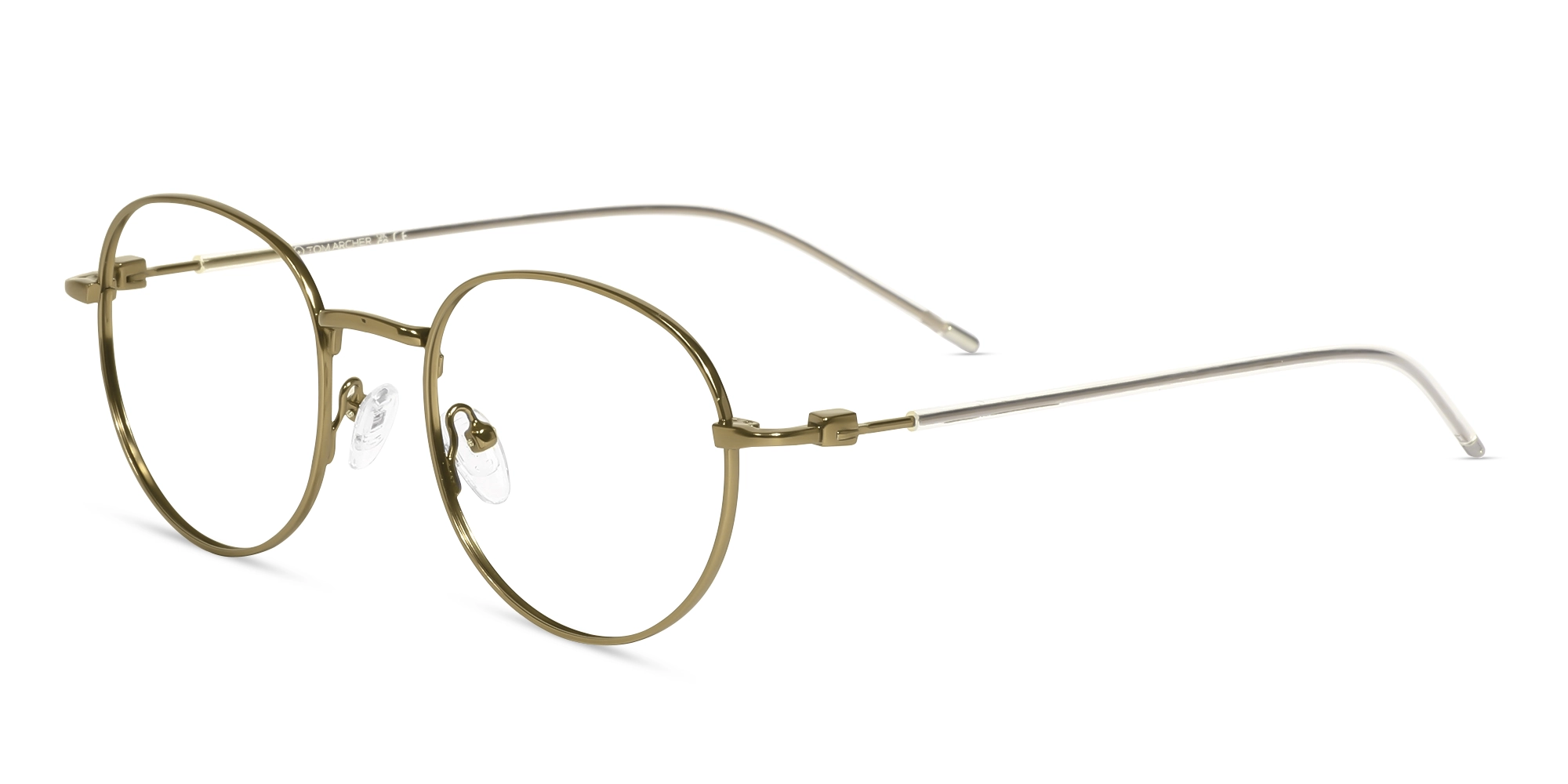 Vintage Gold Oval Full-Rim Glasses-3