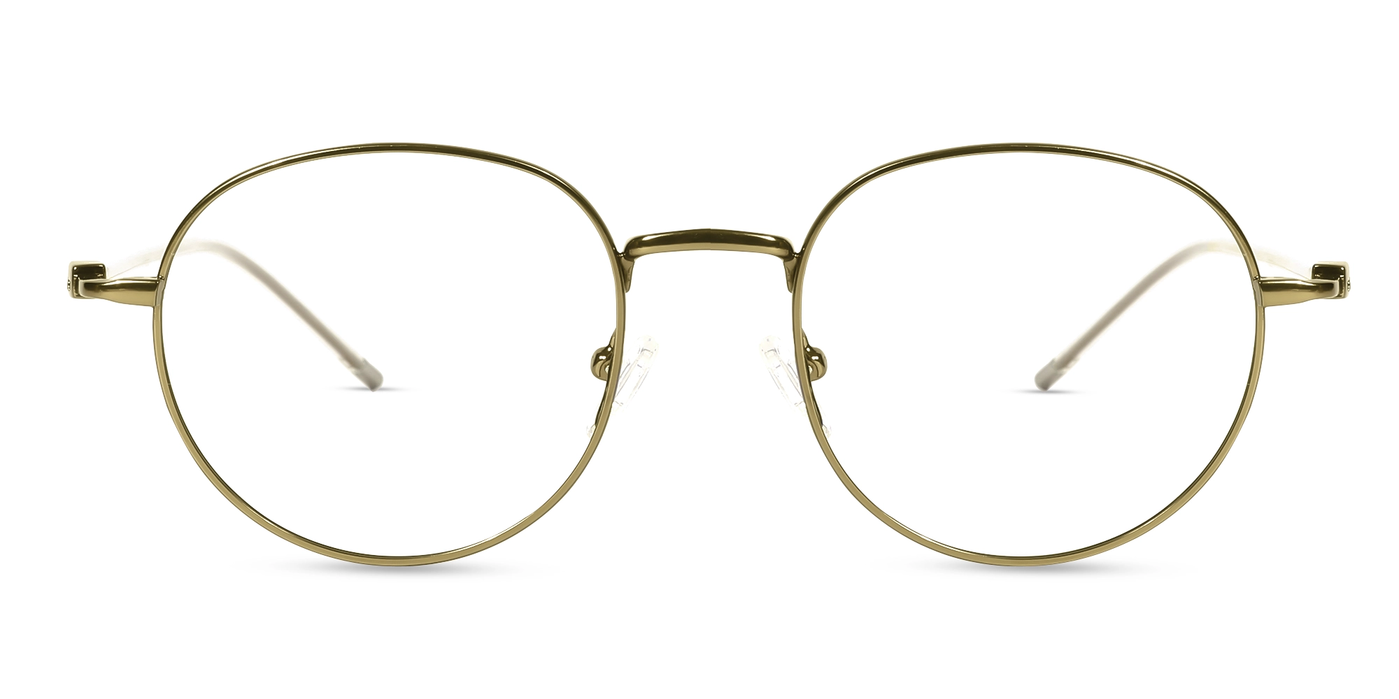 Vintage Gold Oval Full-Rim Glasses-1
