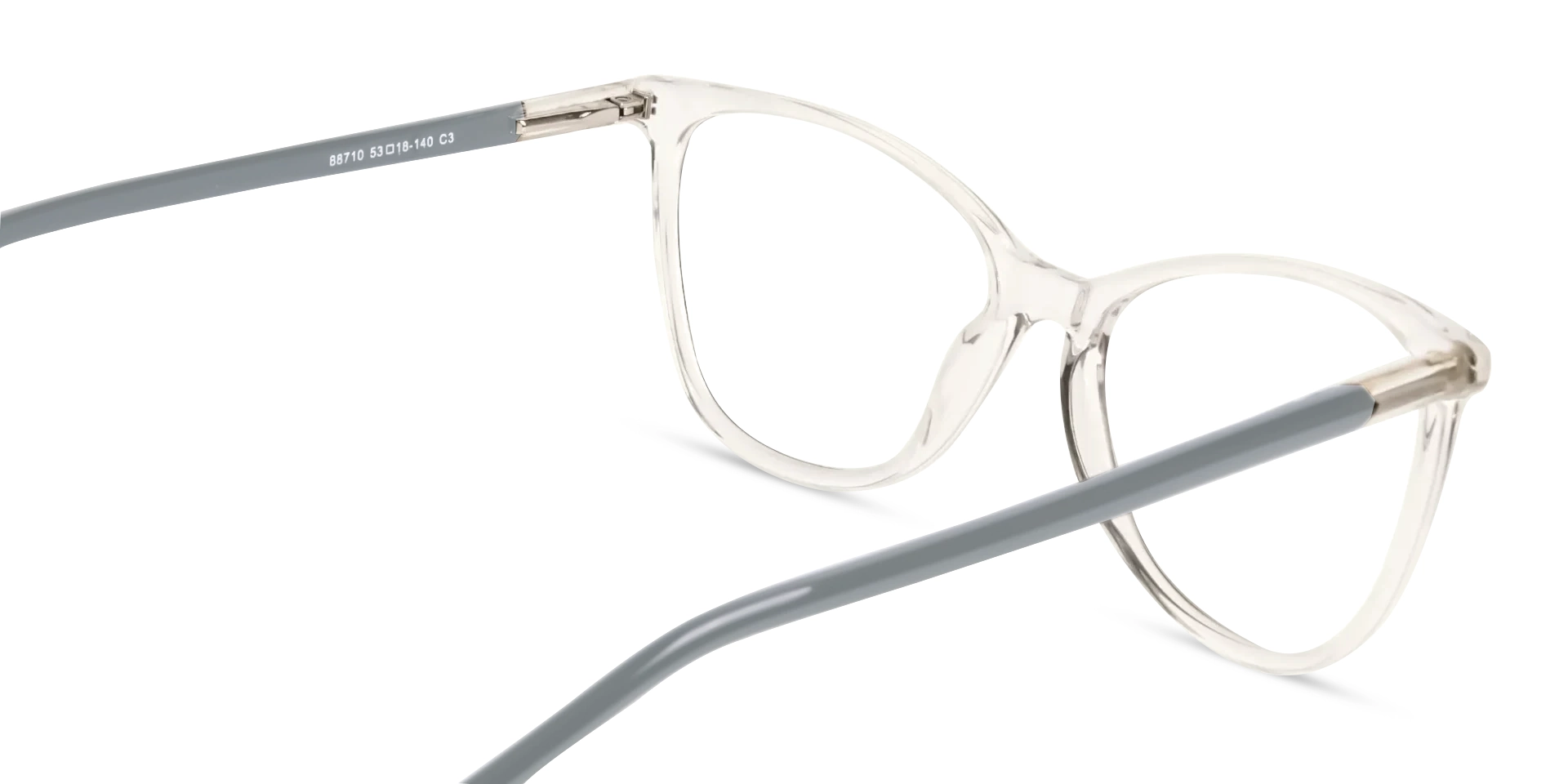 Crystal & Grey Cat-eye Glasses-5