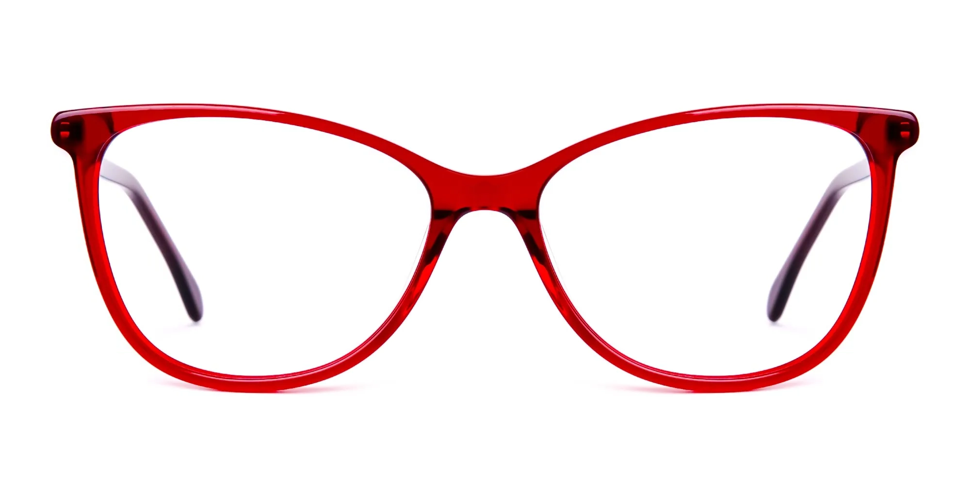 wine red translucent cat eye glasses -2 wine red translucent cat eye glasses -2