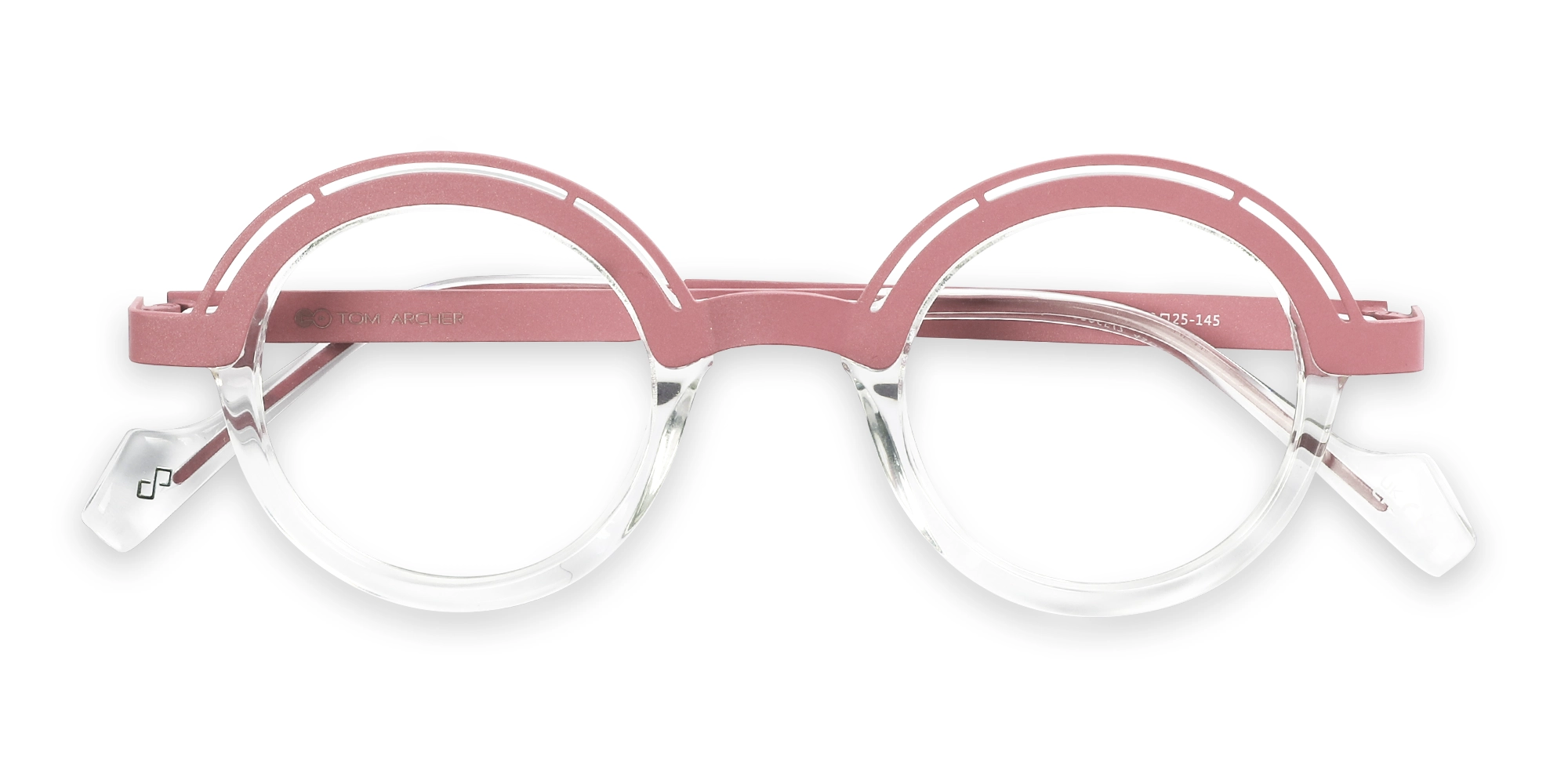 Crystal Clear Pink Round Eyeglasses 6