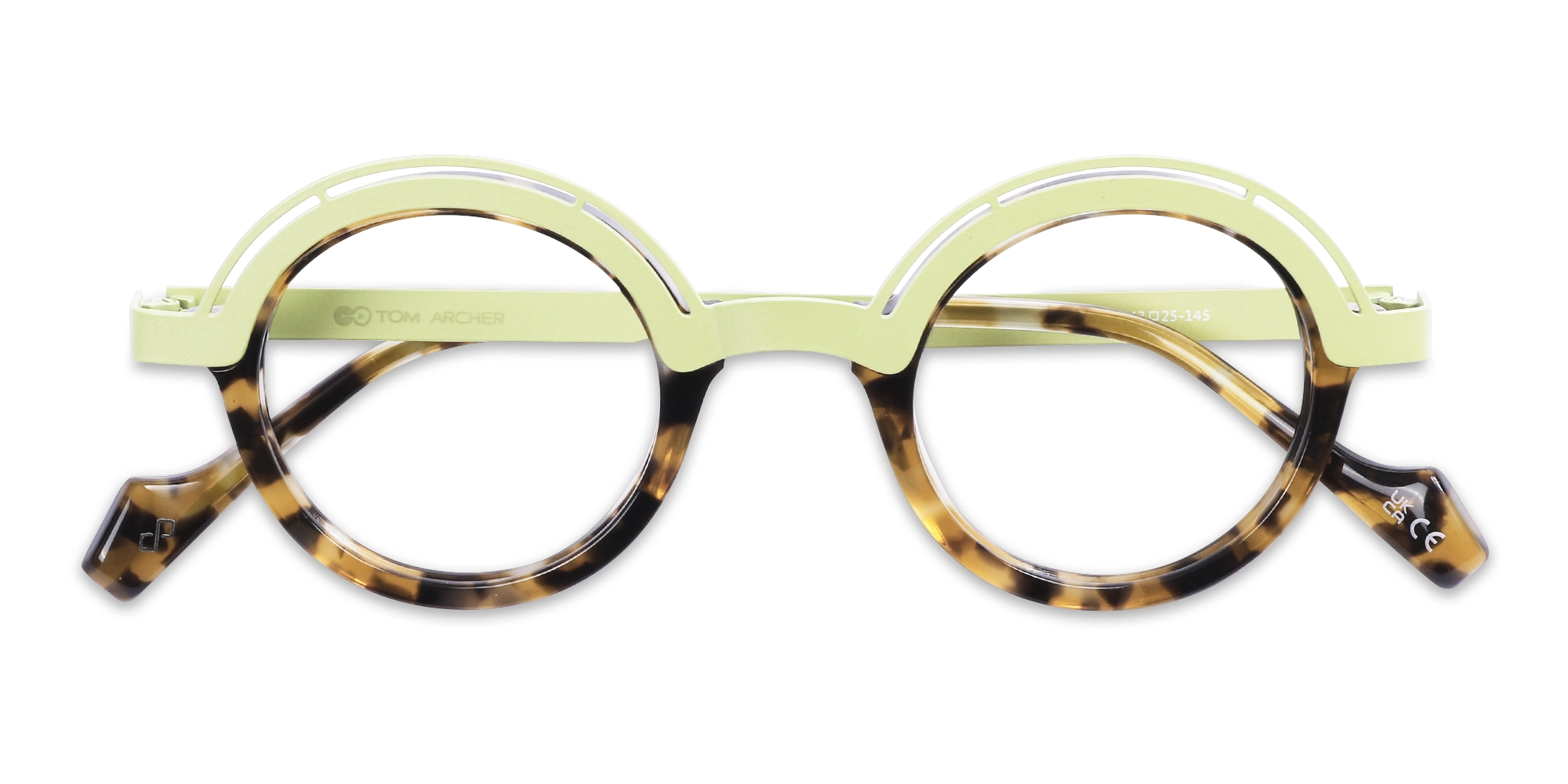 Pastel Green & Tortoise Round Glasses 6
