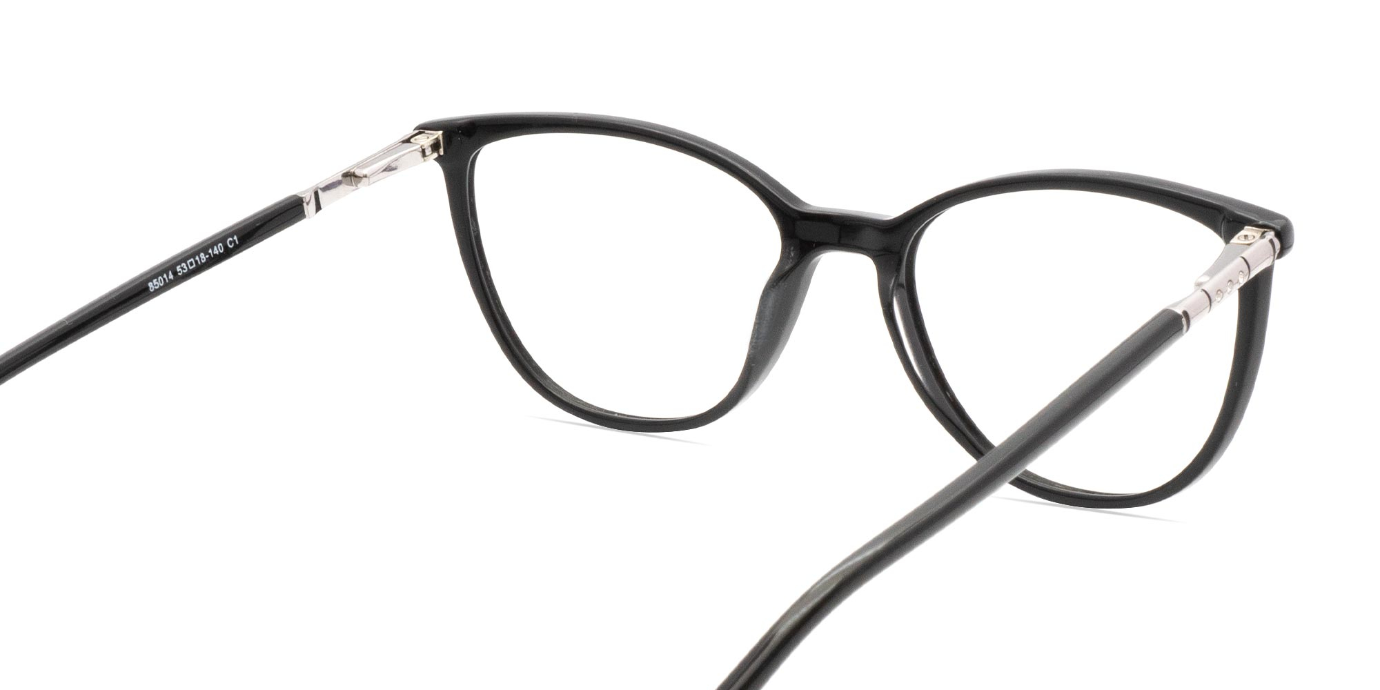 Black Round Cat Eye Glasses-5