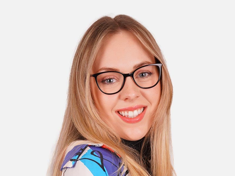 Black Round Cat Eye Glasses-53