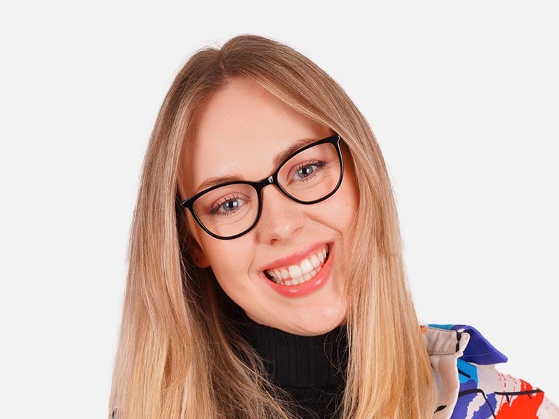 Black Round Cat Eye Glasses-52