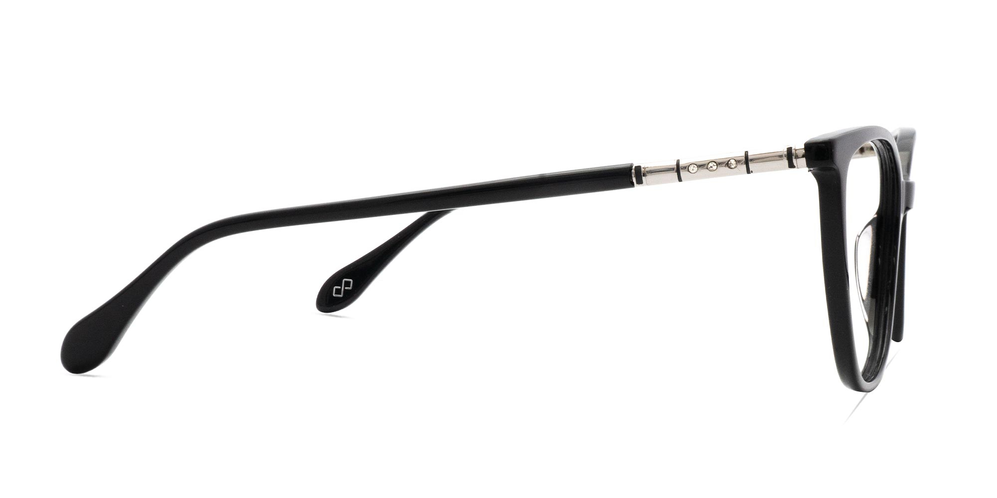 Black Round Cat Eye Glasses-4