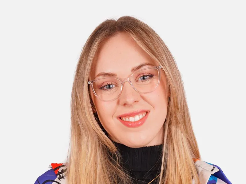 Clear Round Cat Eye Glasses-2