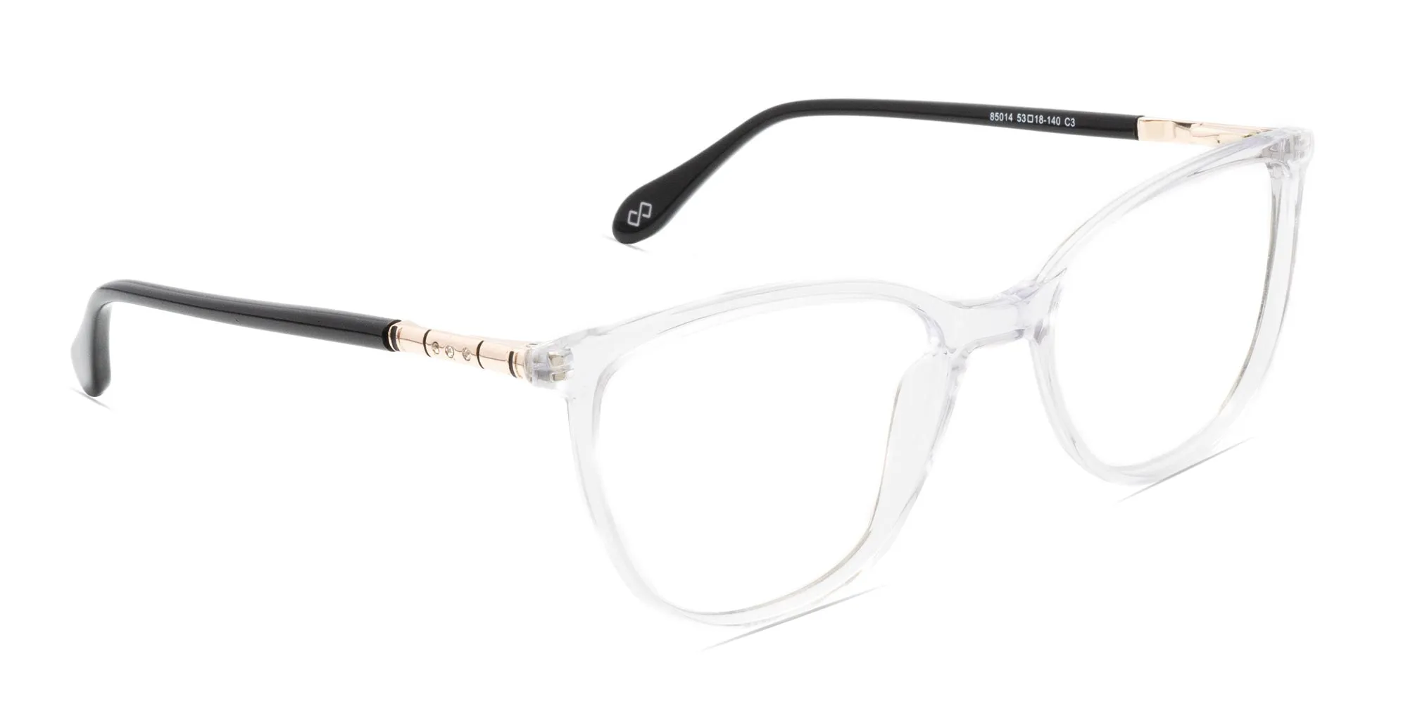Clear Round Cat Eye Glasses-2