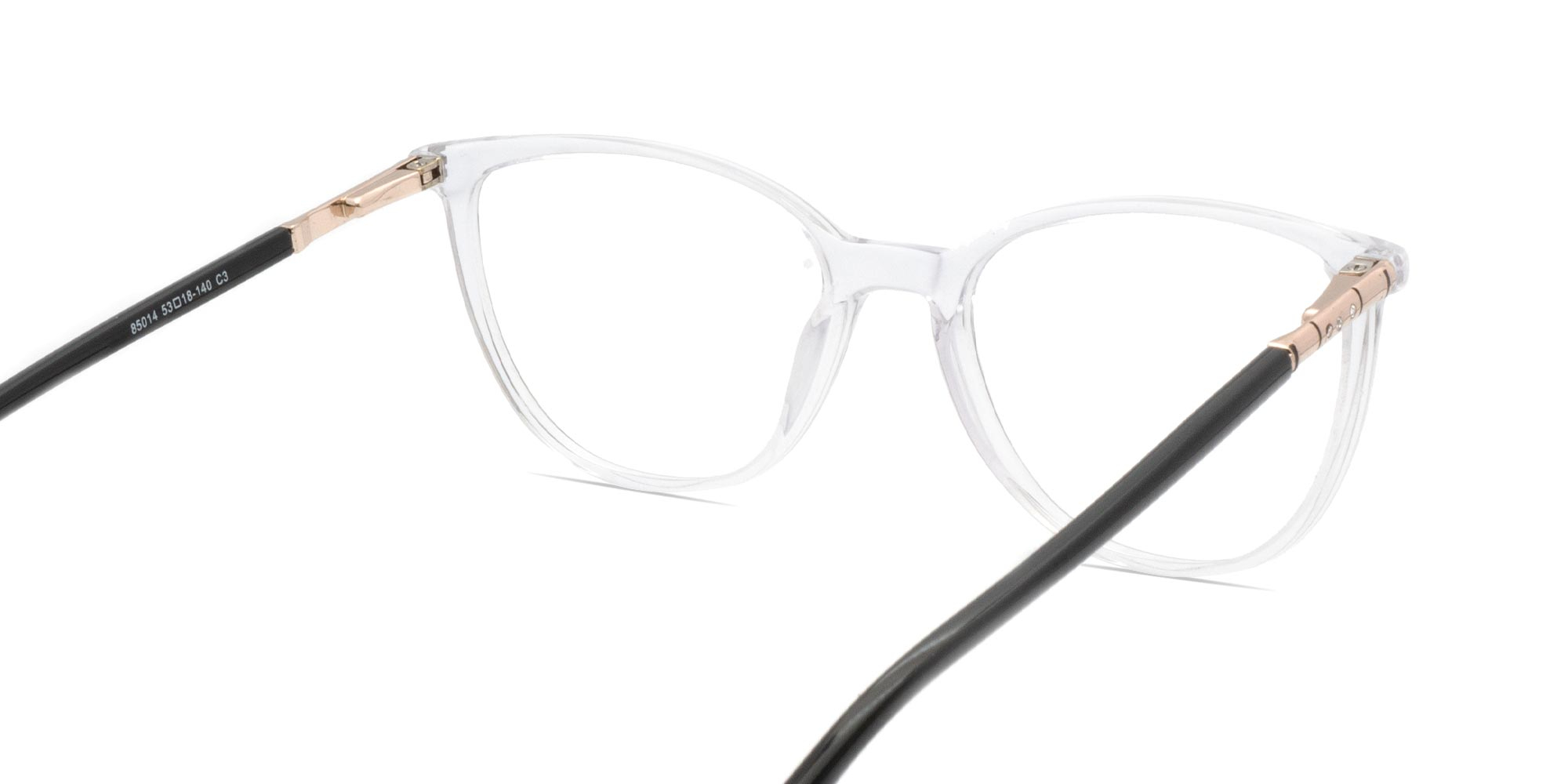 Clear Round Cat Eye Glasses-5