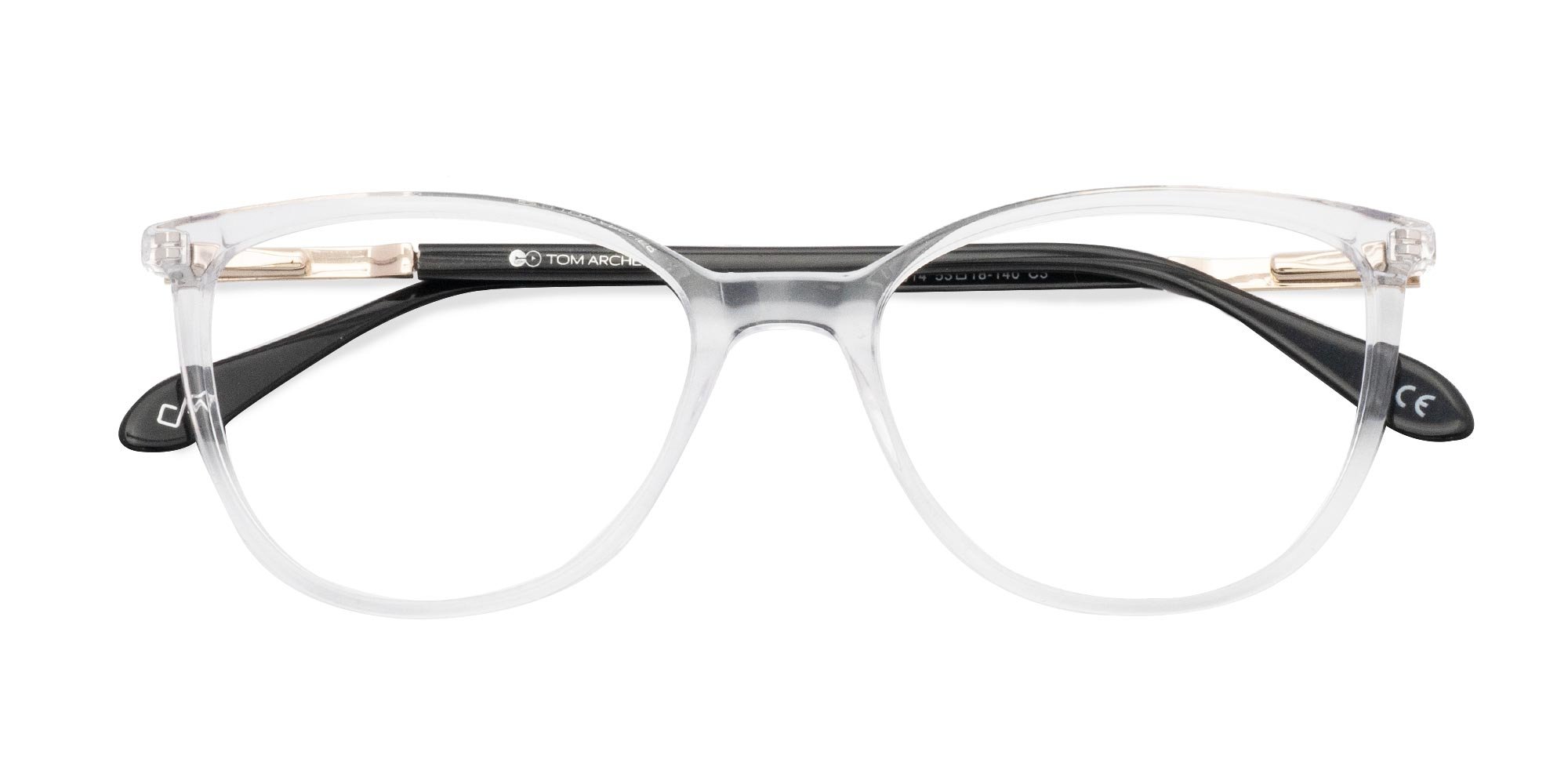 Clear Round Cat Eye Glasses-6