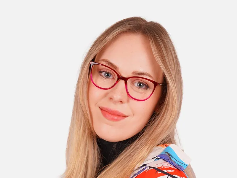 Round Cat Eye Prescription Glasses-2