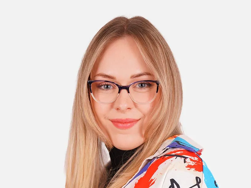 Two Tone Cat Eye Glasses-2