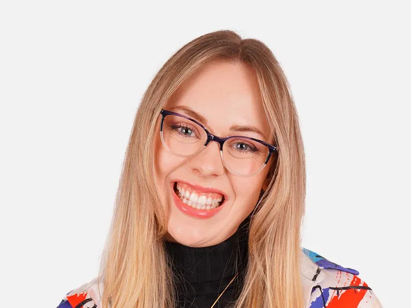 Two Tone Cat Eye Glasses-2