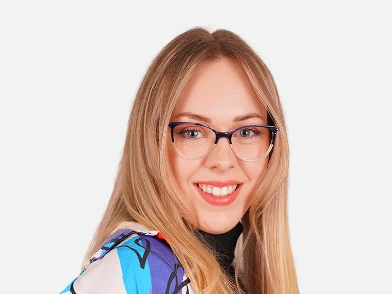 Two Tone Cat Eye Glasses-2