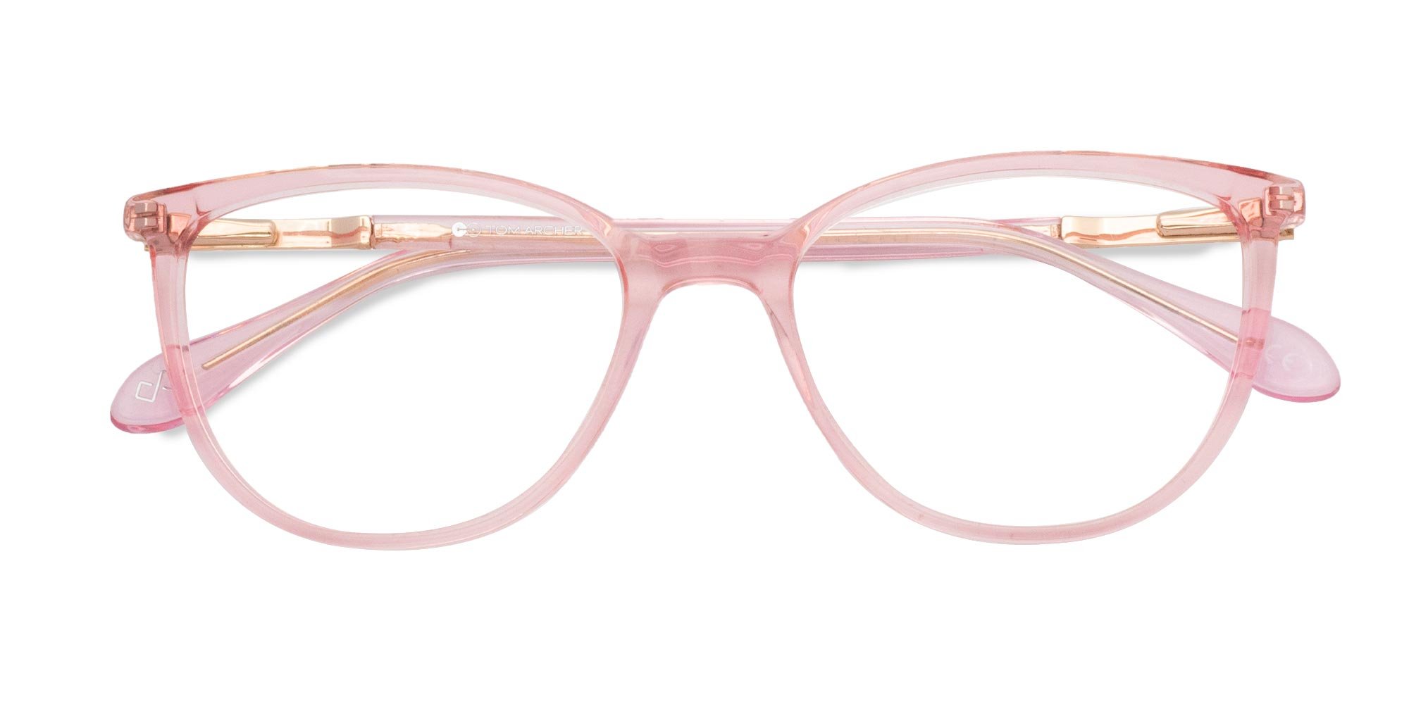 Clear Pink Cat Eye Glasses-6
