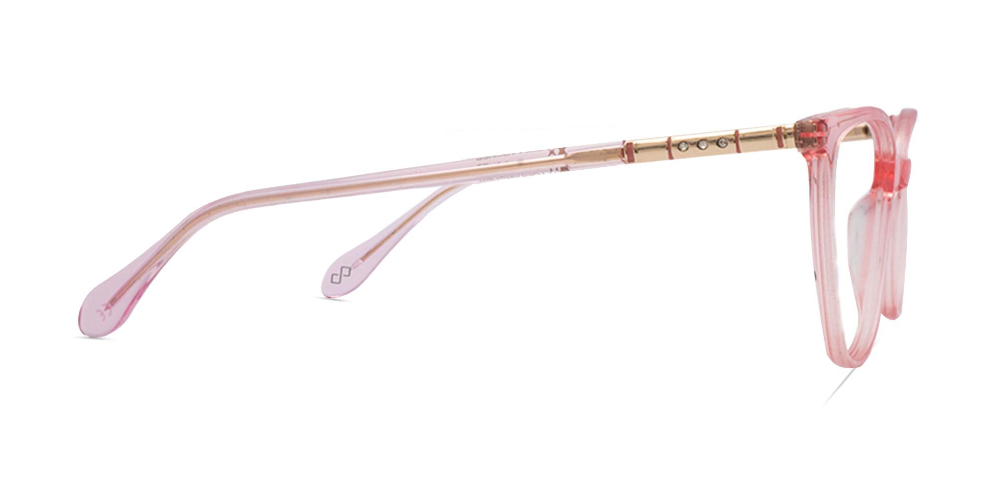 Clear Pink Cat Eye Glasses-4