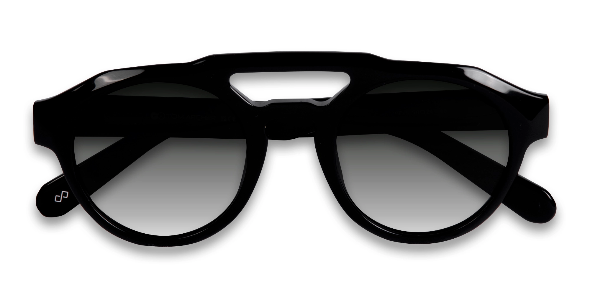 Black Frame Pilot Sunglasses-6