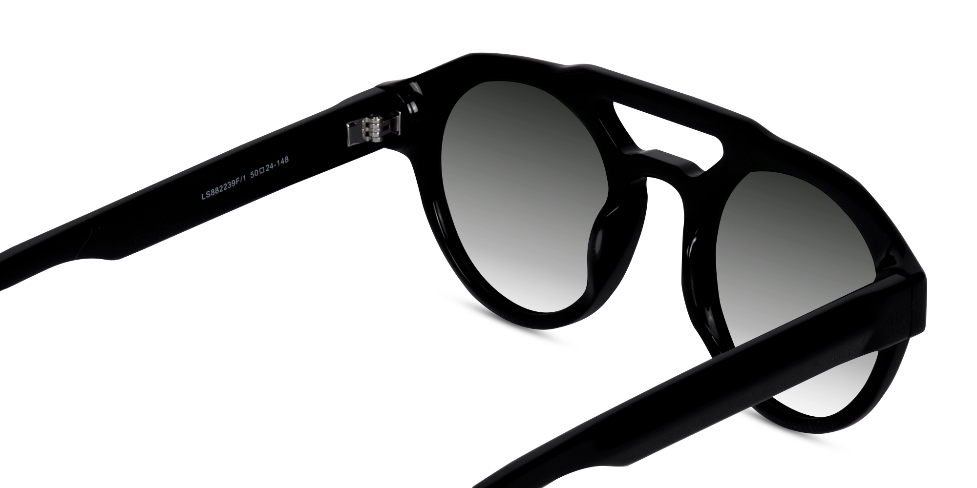 Black Frame Pilot Sunglasses-5