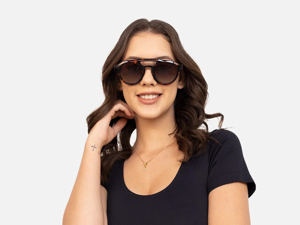Tortoiseshell Pilot Sunglasses-51