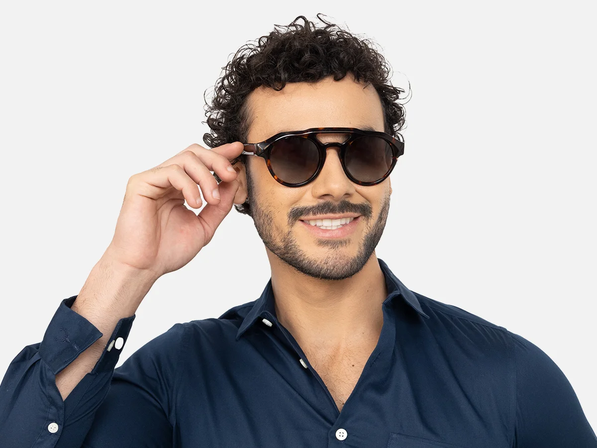 Tortoiseshell Pilot Sunglasses-44